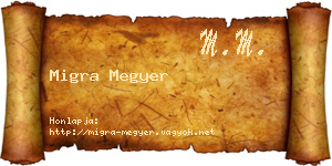 Migra Megyer névjegykártya